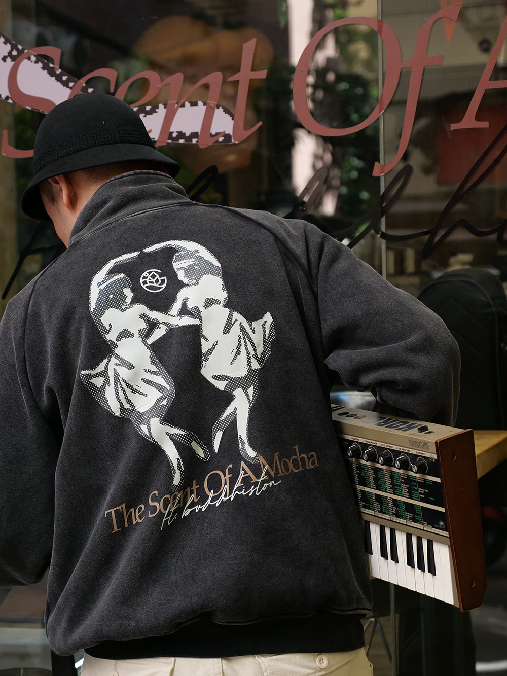 GREEN HOUSE “The Scent Of A Mocha” Series Half-Zip Sweatshirt