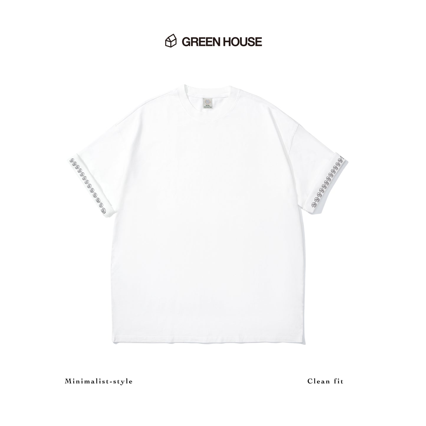 GREEN HOUSE  Pure White, Loose-fit Tee