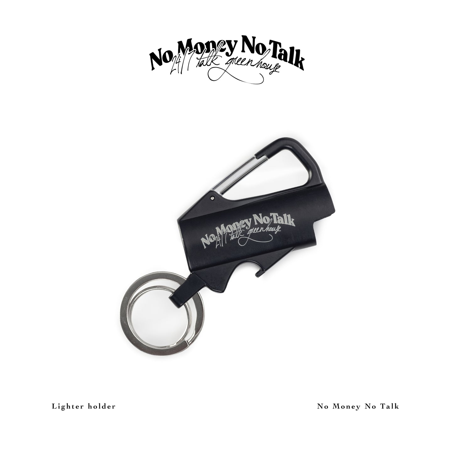 GREENHOUSE x 24/7TALK "NO MONEY NO TALK" SERIES BIC J5  LIGHTER CASE BLACK