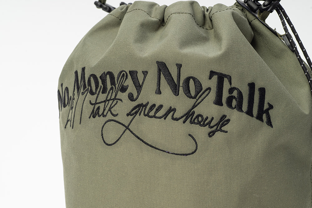 GREENHOUSE x 24/7TALK "NO MONEY NO TALK" SERIES URBAN OUTDOOR BAG IN EXCLUSIVE GREEN CORDURA