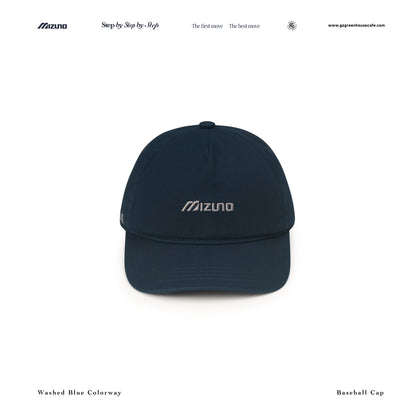 GREENHOUSE x Mizuno "Step by Step by Step" SERIES Relaxed  BASKETBALL CAP BLUE