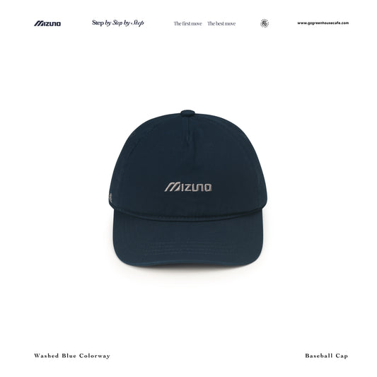 GREENHOUSE x Mizuno "Step by Step by Step" SERIES Relaxed  BASKETBALL CAP BLUE