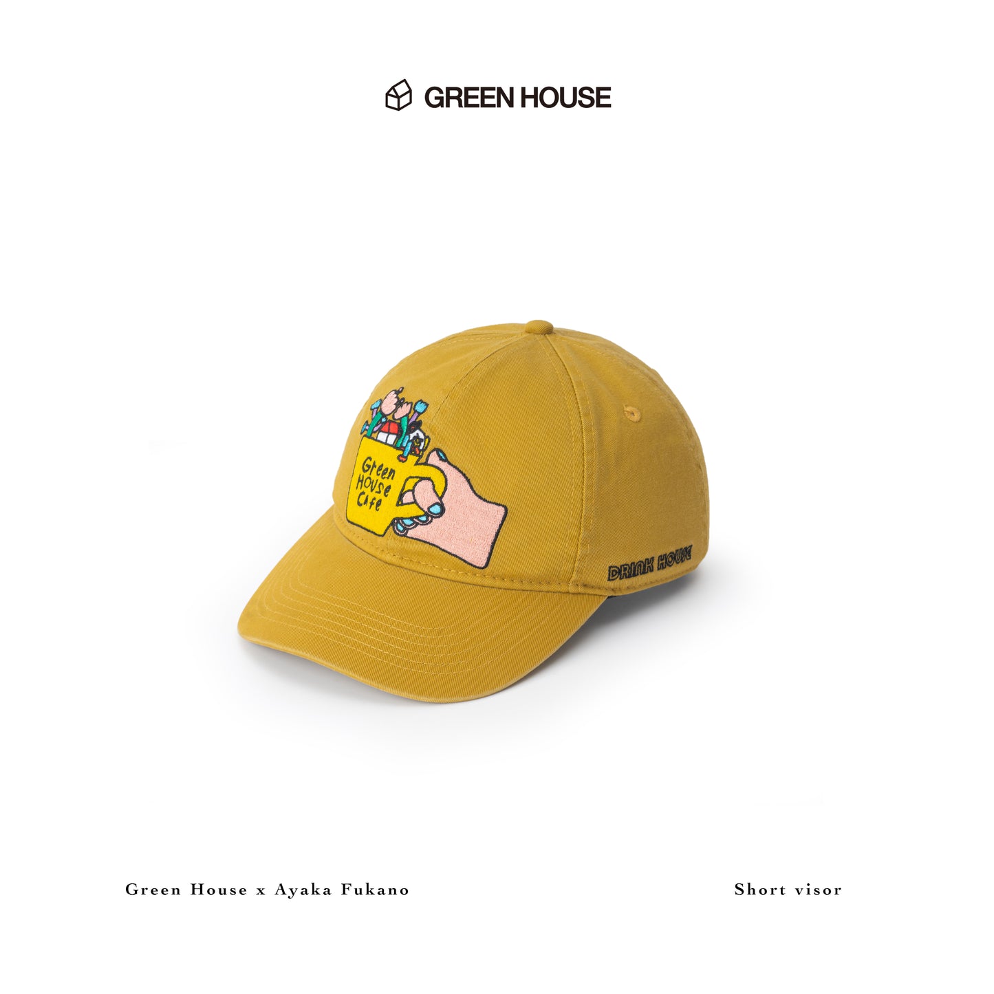 GREENHOUSE x AYAKA FUKANO "DRINK HOUSE" SERIES BASKETBALL CAP EARTH YELLOW