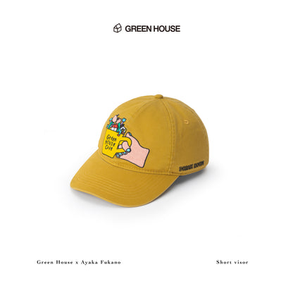 GREENHOUSE x AYAKA FUKANO "DRINK HOUSE" SERIES BASKETBALL CAP EARTH YELLOW