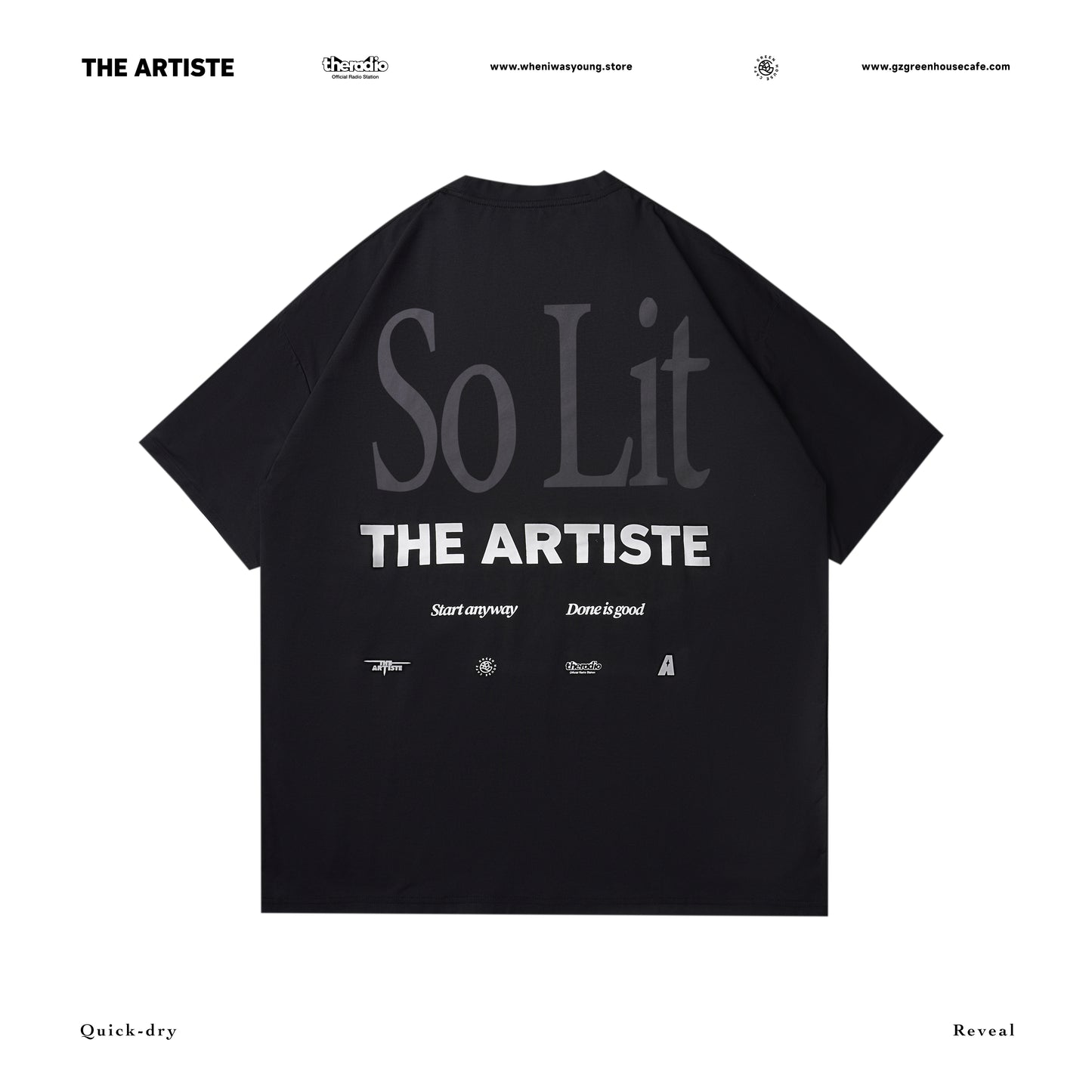 So Lit Quick-Dry Reveal T-Shirt Black