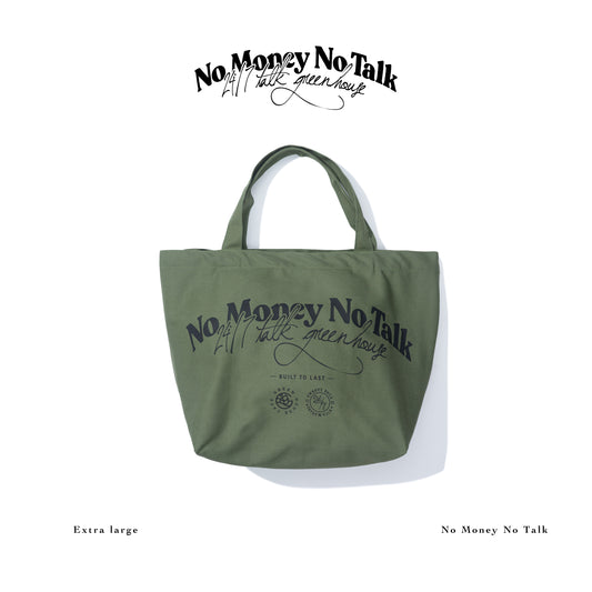 GREENHOUSE x 24/7TALK "NO MONEY NO TALK" SERIES OVERSIZED CANVAS TOTE