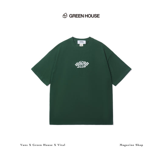 【MAGAZINE SHOP】Series Tee Olive Green Green House X VANS X VITAL