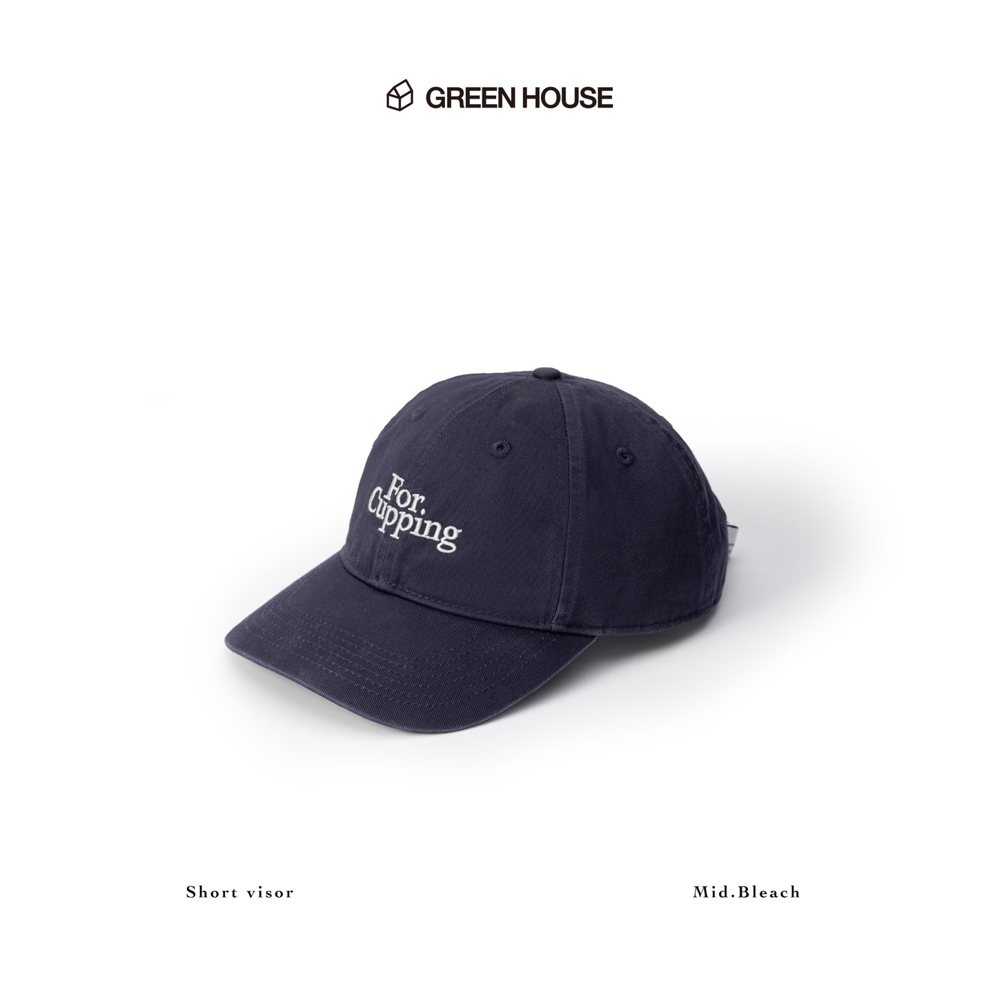 GREEN HOUSE "For Cupping" Series Washed Baseball Cap Blue