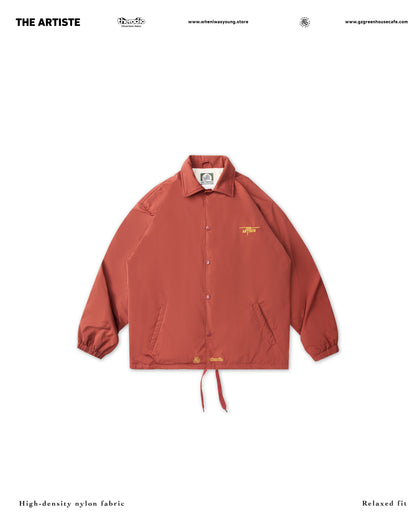 A Classic Coach Jacket Reframed Through THE ARTISTE Lens-RED