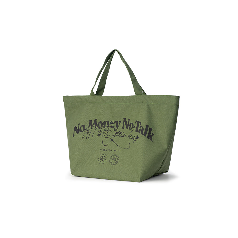 GREENHOUSE x 24/7TALK "NO MONEY NO TALK" SERIES OVERSIZED CANVAS TOTE