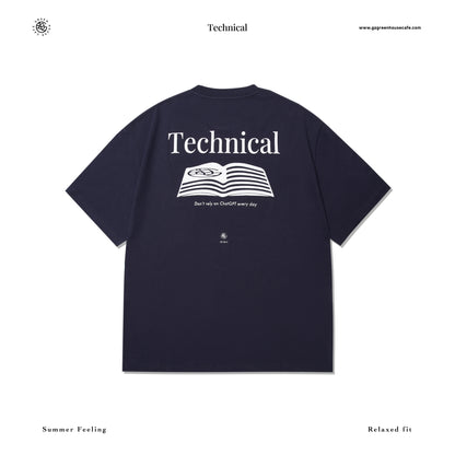 TECHNICAL Knowledge Series – Multicolour Navy blue Tee