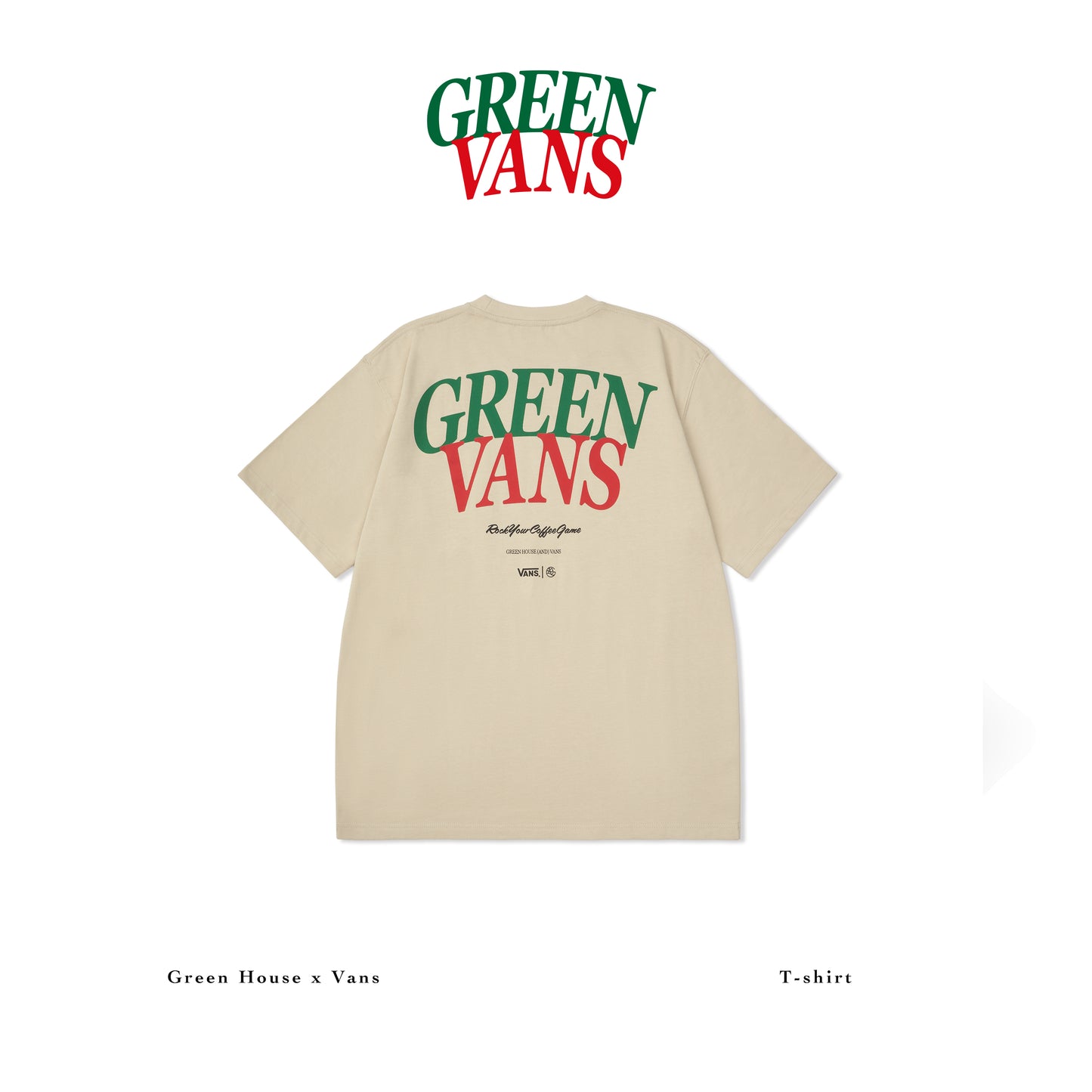 GREEN HOUSE “GREEN VANS” Series Khaki Tee