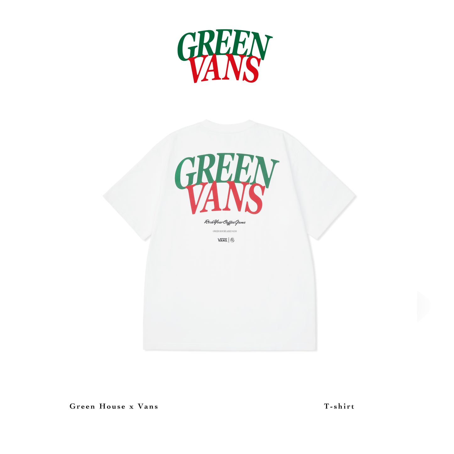 GREEN HOUSE “GREEN VANS” Series White Tee