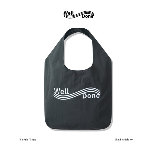 Well Done 25SS Single-water proof gray tone Strap Tote Bag
